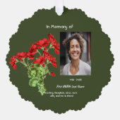 Aandenken Geranium Bloem Ornament Kaart (Voorkant)