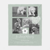 Aandenken Geschenk Herinneringshond met Gedicht Fleece Deken (Voorkant)