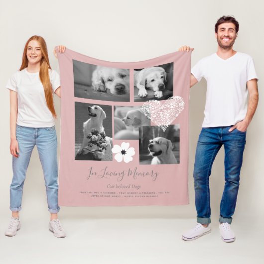 Aandenken Geschenk voor Achtergebleven Hond - Voeg Fleece Deken (In situ)