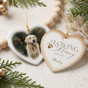 Aandenken Hart Vormige Foto Sieraden voor Huisdier Keramisch Ornament
