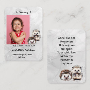 Aandenken Hedgehog Kinderen Visitekaartje