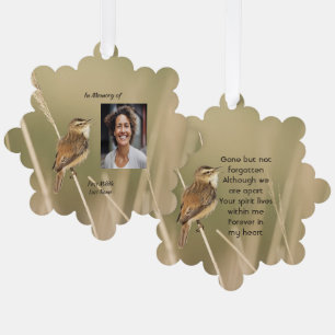 Aandenken Herdenkingsfoto Vogel Tuin Natuur Ornament Kaart