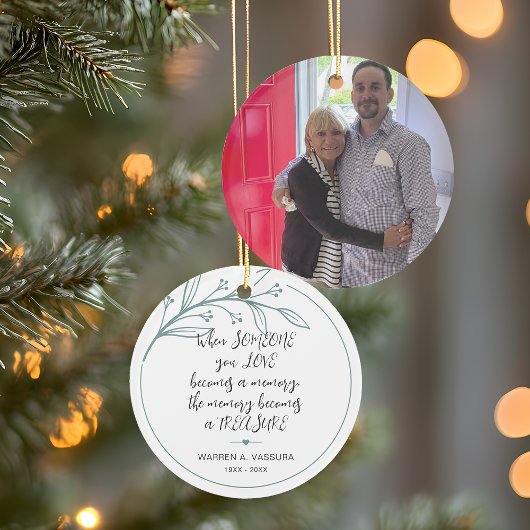 Aandenken Herinnering Geheugen Schat Foto Ornament