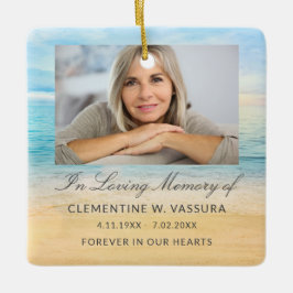 Aandenken Herinnering Strand Foto Keramisch Ornament