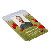 Aandenken Herinnering Veld Rode Klaprozen Magneet (Rechterzijde)