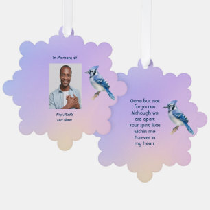 Aandenken Herinnering Waterverf Blauwe Gaai Tuin Ornament Kaart