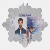 Aandenken Herinnering Wolf Ornament Kaart (Achterkant)