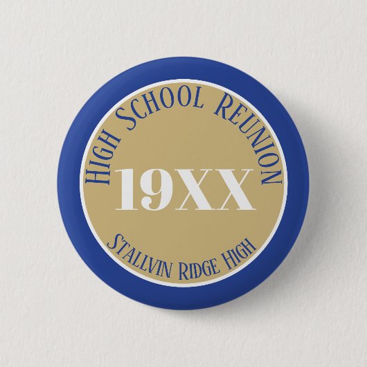 Aandenken! Herübnieknop middelbare school Ronde Button 5,7 Cm (Voorkant)