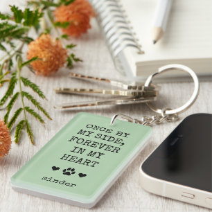 Aandenken Hond Condoleance Tekst Huisdier Foto Sleutelhanger