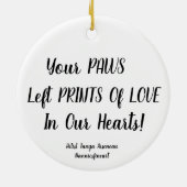 Aandenken huisdier foto met typografie ornament (Achterkant)