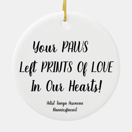 Aandenken huisdier foto met typografie ornament (Achterkant)