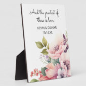 Aandenken Huwelijksdatum Aangepaste Liefde Fotoplaat (Zijkant)
