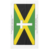 Aandenken | JAMAICA FLAG | Cross Scripture 60"x104 Tafelkleed (Voorkant)