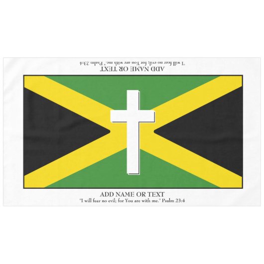 Aandenken | JAMAICA FLAG | Cross Scripture 60"x104 Tafelkleed (Voorkant (Horizontaal))