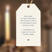 Aandenken Kaars 'Altijd in onze harten' Cadeaulabel