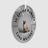 Aandenken Kat Foto Geheugen Frame Kunst Ornament (voorkant)