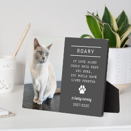 Aandenken Kattenfoto Houtskool Fotoplaat