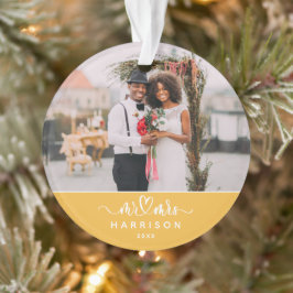Aandenken Meest Wondere Tijd Huwelijksfoto Ornament