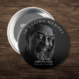 Aandenken/Memorial Aangepaste tekst & foto Lieve h Ronde Button 7,6 Cm