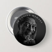 Aandenken/Memorial Aangepaste tekst & foto Lieve h Ronde Button 7,6 Cm (Voorkant /achterkant)