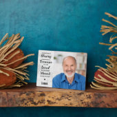 Aandenken met eigen foto familieherinnering fotoplaat (Zijkant)