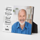 Aandenken met eigen foto familieherinnering fotoplaat (Zijkant)