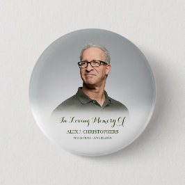 Aandenken Met Foto Funeral Herdenkingsknop Ronde Button 5,7 Cm