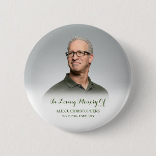 Aandenken Met Foto Funeral Herdenkingsknop Ronde Button 5,7 Cm