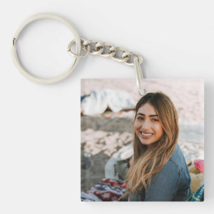 Aandenken Moderne Afgestudeerde Foto Sleutelhanger