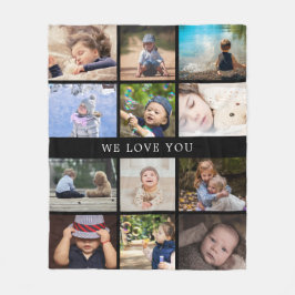 Aandenken Moeder Oma 12 foto's Moederdag Medium Fleece Deken