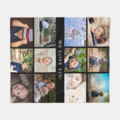 Aandenken Moeder Oma 12 foto's Moederdag Medium Fleece Deken (Voorkant (Horizontaal))