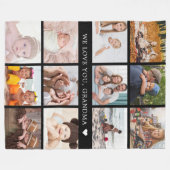 Aandenken Moeder Oma Foto Collage Fleece Deken (Voorkant (Horizontaal))