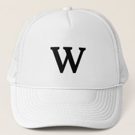 aandenken Monogram initiaal zwart cadeau Trucker Pet