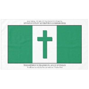 Aandenken NIGERIA FLAG Grote scripts voor meer Tafelkleed