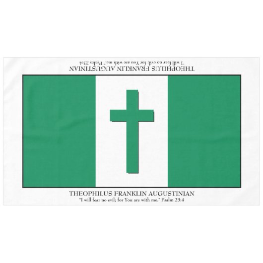 Aandenken | NIGERIA FLAG | Grote scripts voor meer Tafelkleed (Voorkant (Horizontaal))
