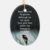 Aandenken Red-wing Blackbird Keramisch Ornament (Achterkant)
