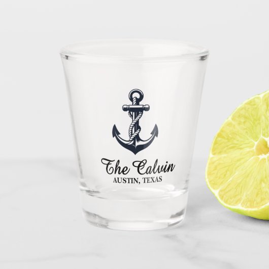 Aandenken Scheepswiel Shot Glas (Voorkant)
