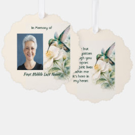 Aandenken Sieraad Kolibrie Witte Bloemen Ornament Kaart