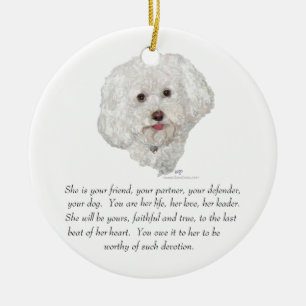 Aandenken, Teefje Keramisch Ornament