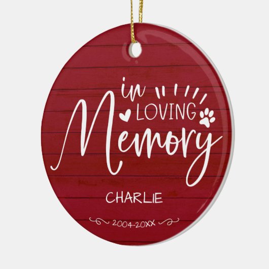 Aandenken Ter Herinnering Kat Of Hond Huisdier Her Keramisch Ornament (Links)