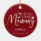 Aandenken Ter Herinnering Kat Of Hond Huisdier Her Keramisch Ornament (Achterkant)