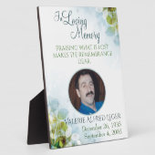 Aandenken ter liefdevolle herinnering fotoplaat (Zijkant)