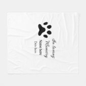 Aandenken ter liefdevolle herinnering voeg huisdie fleece deken (Voorkant (Horizontaal))