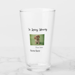 Aandenken ter liefdevolle herinnering voeg huisdie glas