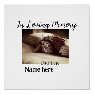 Aandenken ter liefdevolle herinnering voeg huisdie perfect poster