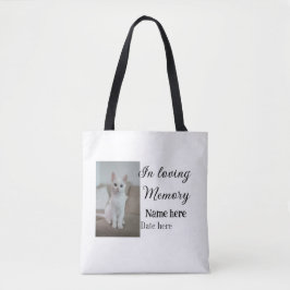 Aandenken ter liefdevolle herinnering voeg huisdie tote bag
