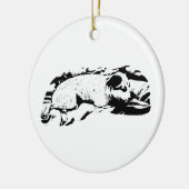 Aandenken Terrier, Rustend en Gereed Keramisch Ornament (Links)