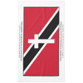 Aandenken | TRINIDAD FLAG | Grote scripts voor mee Tafelkleed (Voorkant)