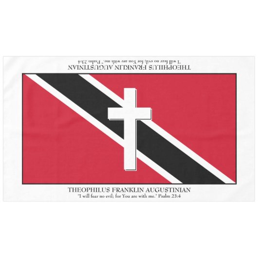 Aandenken | TRINIDAD FLAG | Grote scripts voor mee Tafelkleed (Voorkant (Horizontaal))