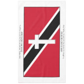 Aandenken | TRINIDAD FLAG | Grote scripts voor mee Tafelkleed (Voorkant)